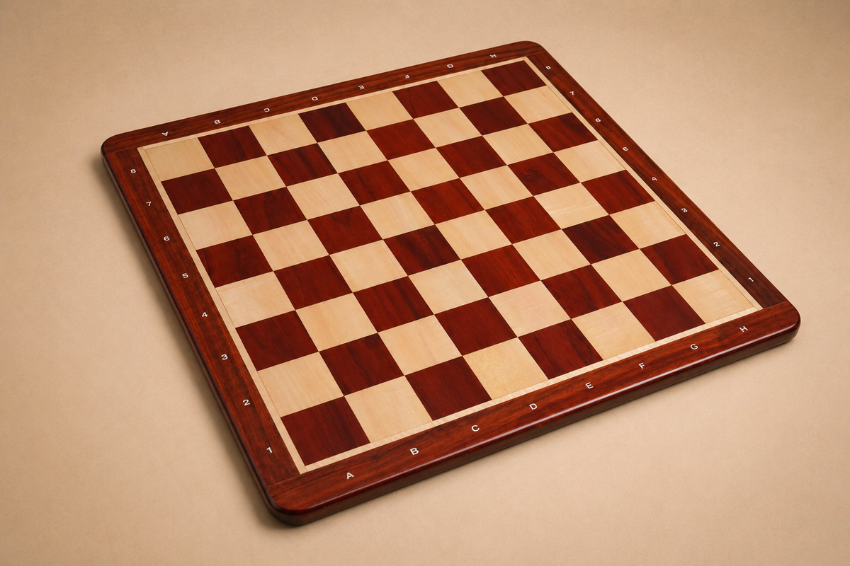 21” Chess Board with Notation – Padauk & Maple Wood