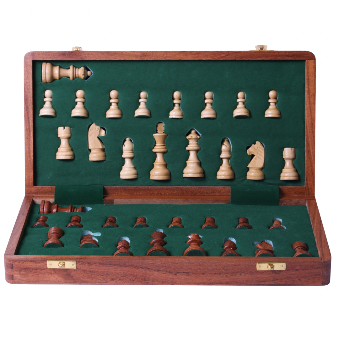 Reiseschach Magnetisch aus Akazien & Buchsbaum