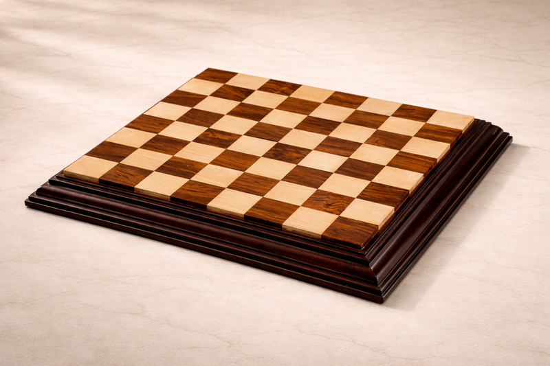 Luxury 21” Chess Board – Golden Rosewood & Maple