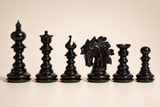 Savano Luxury 4.25” Ebony & Boxwood Chess Pieces