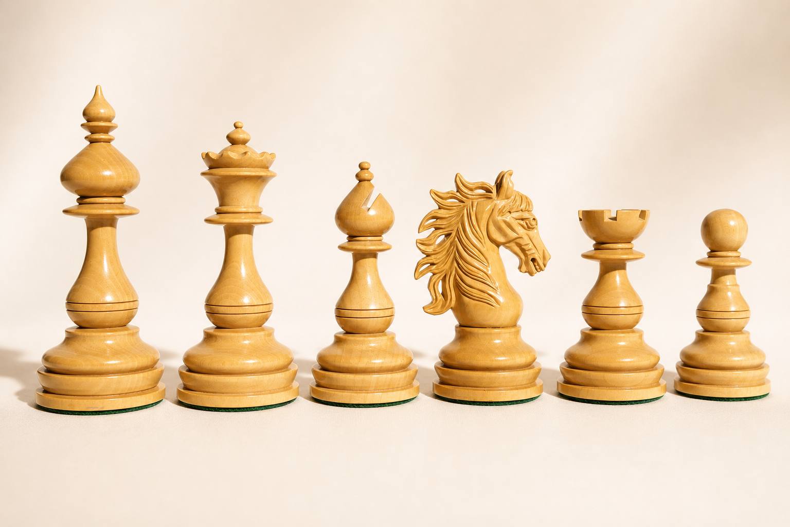 Wild Stallion Luxury Chess Pieces in Boxwood & Padauk – 4.5” King