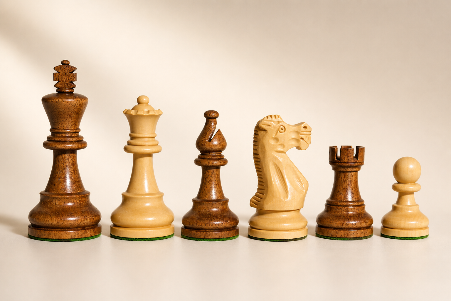 Chidar Staunton 3.75" Acacia & Boxwood Chess Pieces