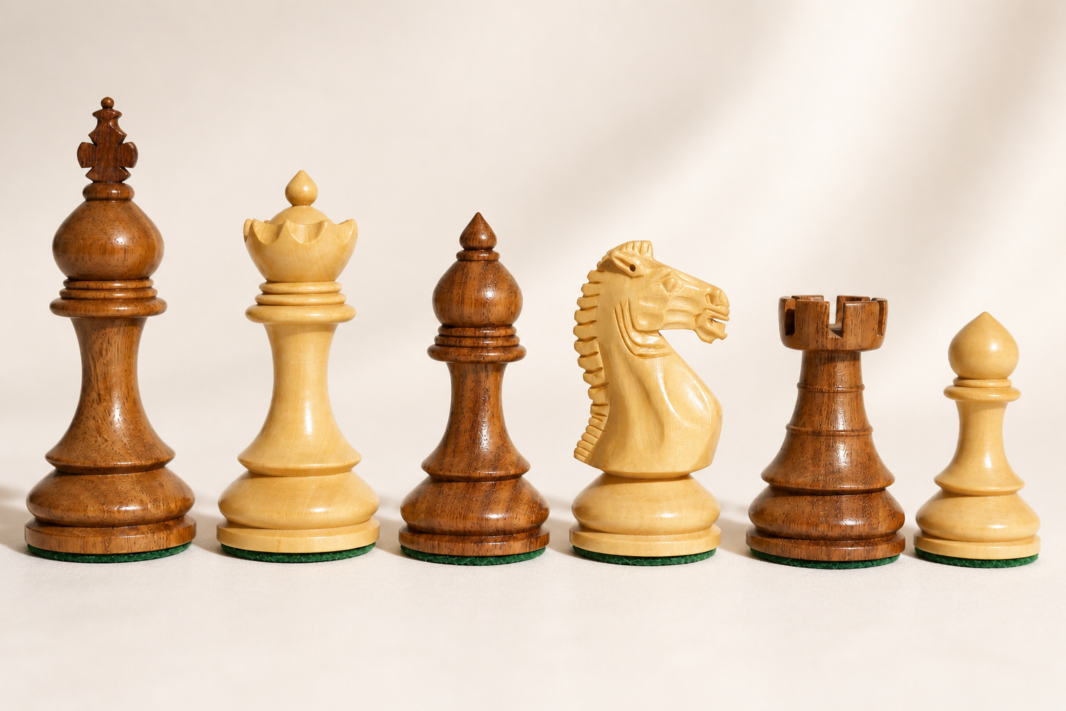 3.75" Taj Series Chess Pieces in Rosewood & Boxwood