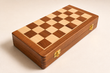 Travel Folding Magnetic Lacquer Chess Set in Acacia & Boxwood 14"